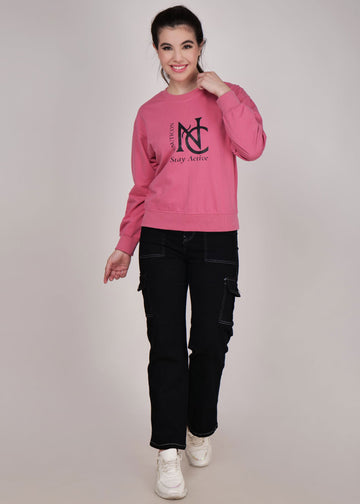 Women Sweatshirt Matte Pink - NAUTICON WEARABLES