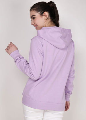 Women Winter Wear Stylish Hoodie Lavender - NAUTICON