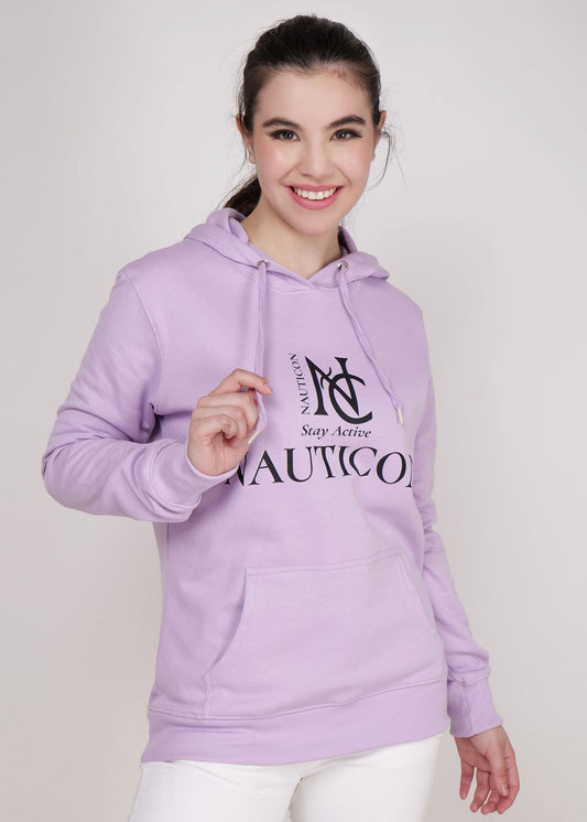Women Winter Wear Stylish Hoodie Lavender - NAUTICON WEARABLES