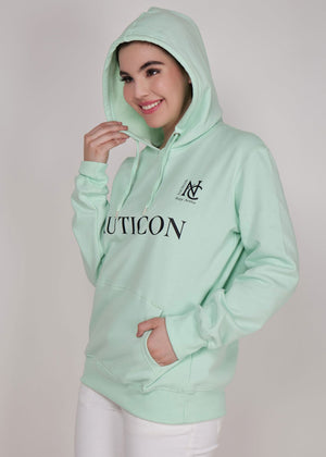 Women Winter Wear Stylish Hoodie Sea Green - NAUTICON