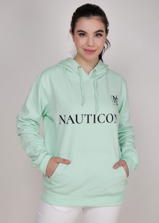 Women Winter Wear Stylish Hoodie Sea Green - NAUTICON WEARABLES