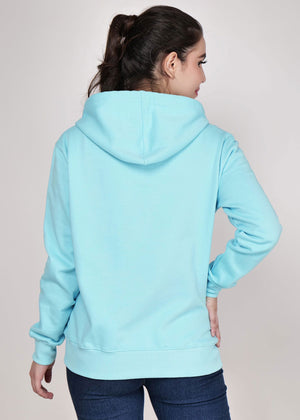 Women Winter Wear Stylish Hoodie Sky Blue - NAUTICON