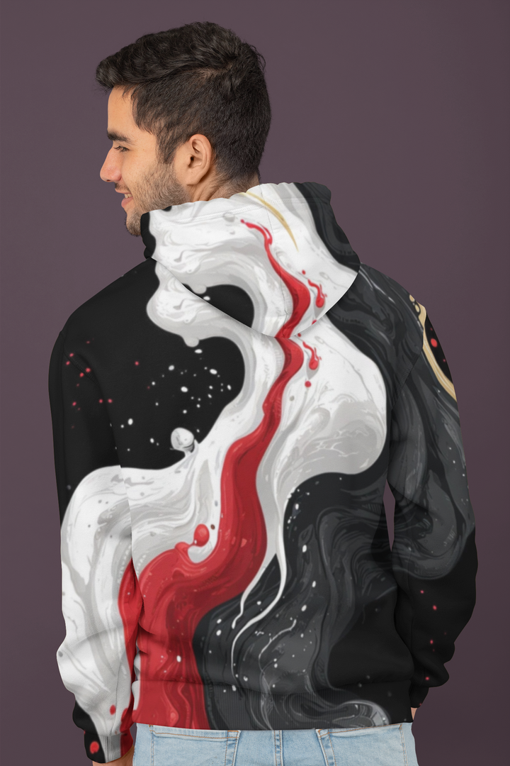 Men's Custom Hoodie POD Full Print Design Liquid (Front/Back) Multi Color