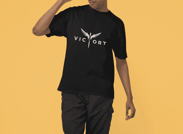 Nauticon Victory Printed Men’s Regular Cotton T-Shirt /Black